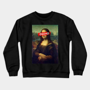 Glitch Art - Mona Lisa Basic Data Protection Regulation Crewneck Sweatshirt